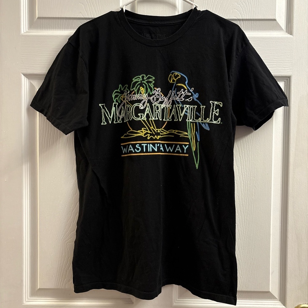 Jimmy Buffett Margaritaville Black Parrot Graphic Tee